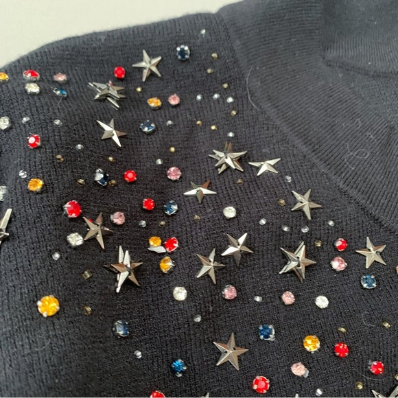 Anthropologie Fallen Star embellished jeweled cardigan sweater, S. - Picture 5 of 8